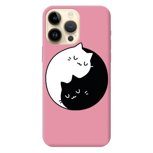 Apple iPhone 13 Pro Max Bundle of love Pink Colored Silicone TPU Θήκη