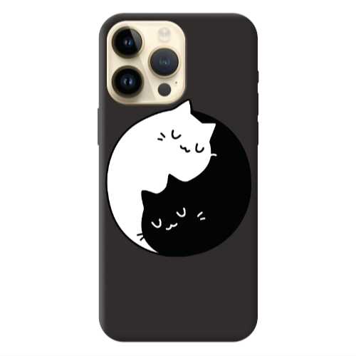 Apple iPhone 13 Pro Max Bundle of love Black Colored Silicone TPU Θήκη