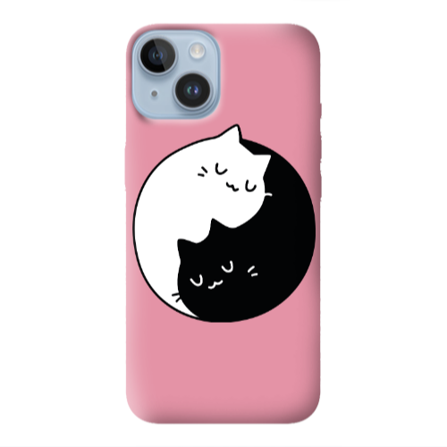 Apple iPhone 14  Bundle of love Pink Colored Silicone TPU Θήκη