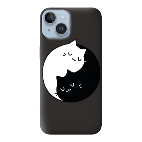 Apple iPhone 14  Bundle of love Black Colored Silicone TPU Θήκη