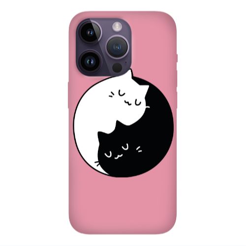 Apple iPhone 14 Pro  Bundle of love Pink Colored Silicone TPU Θήκη