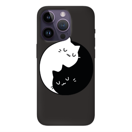 Apple iPhone 14 Pro  Bundle of love Black Colored Silicone TPU Θήκη
