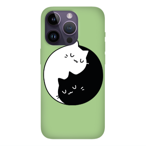 Apple iPhone 14 Pro Max Bundle of love Light Green Colored Silicone TPU Θήκη