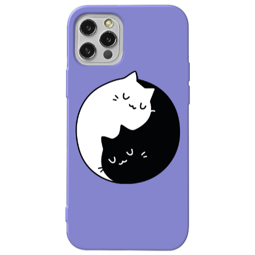 Apple iPhone 13 Pro Bundle of love Purple Colored Silicone TPU Θήκη