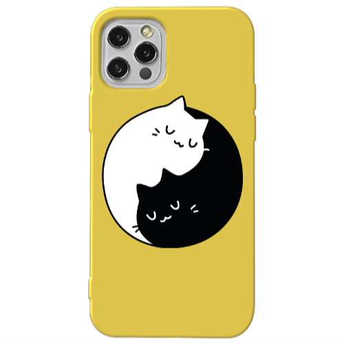 Apple iPhone 13 Pro Bundle of love Yellow Colored Silicone TPU Θήκη