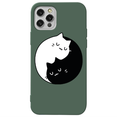 Apple iPhone 13 Pro Bundle of love Dark Green Colored Silicone TPU Θήκη