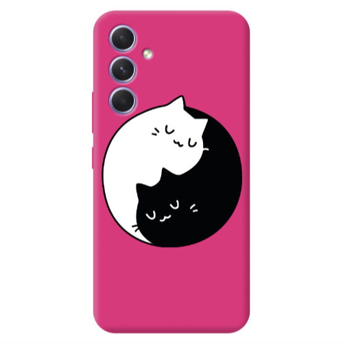 Samsung A54 Bundle of love Fuchsia Colored Silicone TPU Θήκη