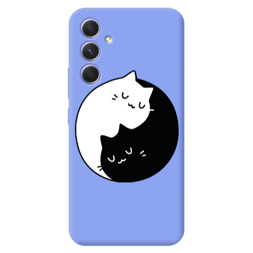 Samsung A54 Bundle of love Light Purple Colored Silicone TPU Θήκη