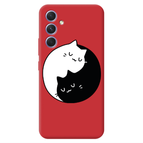 Samsung A54 Bundle of love Red Colored Silicone TPU Θήκη