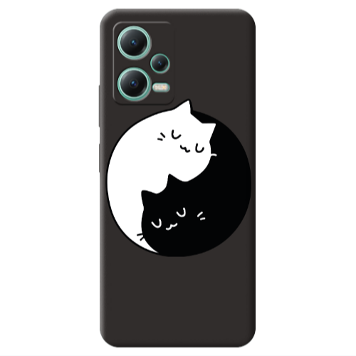 Xiaomi Redmi Note 12 Pro 5G Bundle of love Black Colored Silicone TPU Θήκη