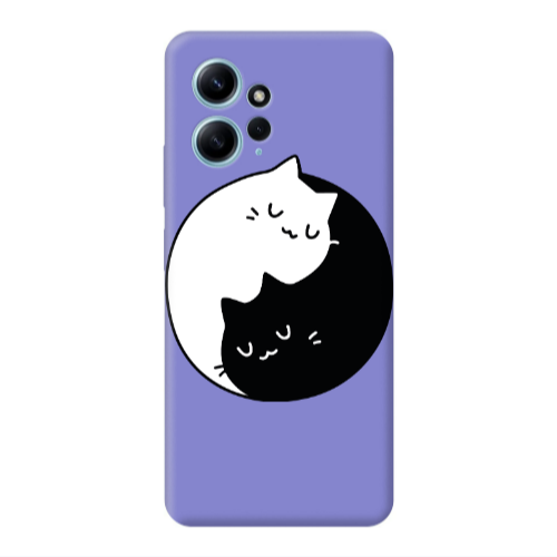 Xiaomi Redmi Note 12 4G Bundle of love Purple Colored Silicone TPU Θήκη