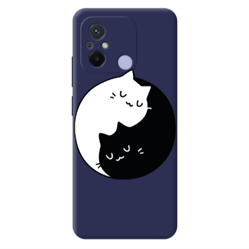 Xiaomi Redmi 12C Bundle of love Dark blue Colored Silicone TPU Θήκη