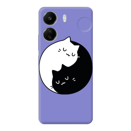 Xiaomi Redmi 13C Bundle of love Purple Colored Silicone TPU Θήκη