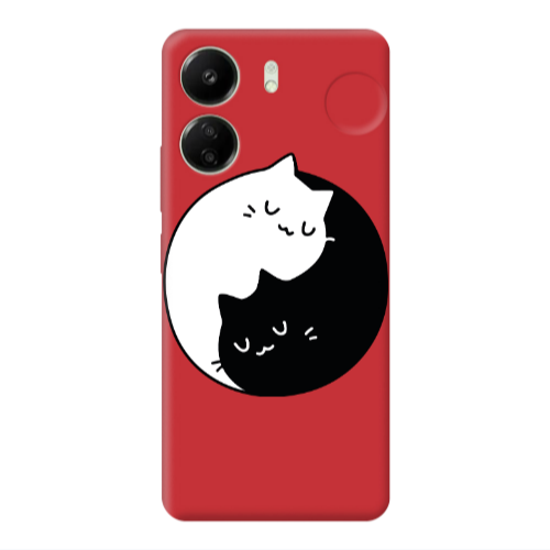 Xiaomi Redmi 13C Bundle of love Red Colored Silicone TPU Θήκη