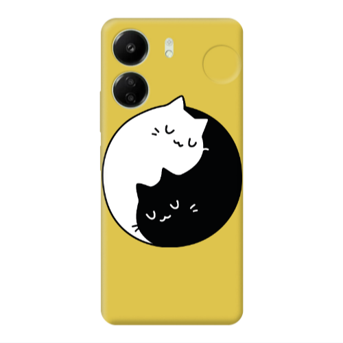 Xiaomi Redmi 13C Bundle of love Yellow Colored Silicone TPU Θήκη