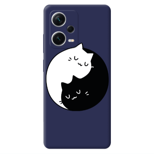 Xiaomi Poco X5 Bundle of love Dark blue Colored Silicone TPU Θήκη
