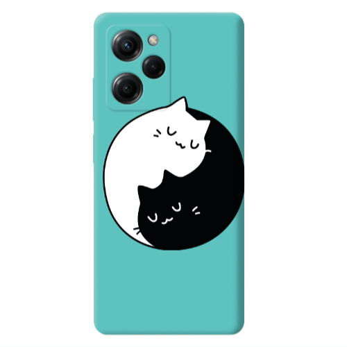 Xiaomi Poco X5 Pro Bundle of love Turquoise Colored Silicone TPU Θήκη
