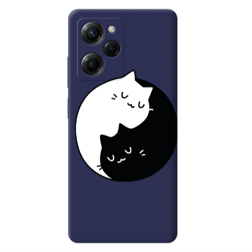 Xiaomi Poco X5 Pro Bundle of love Dark blue Colored Silicone TPU Θήκη