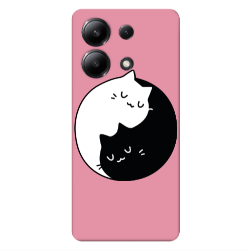 Xiaomi Redmi Note 13 4G Bundle of love Pink Colored Silicone TPU Θήκη