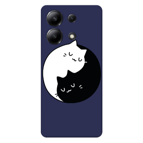Xiaomi Redmi Note 13 4G Bundle of love Dark blue Colored Silicone TPU Θήκη