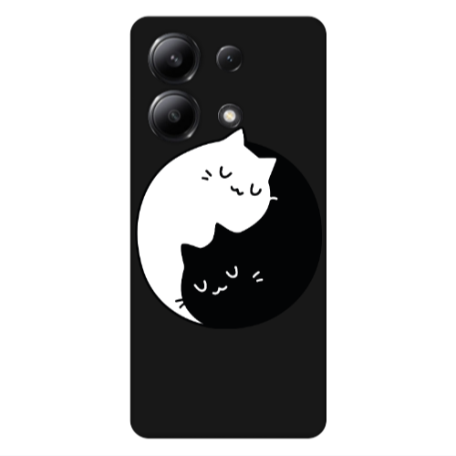 Xiaomi Redmi Note 13 4G Bundle of love Black Colored Silicone TPU Θήκη