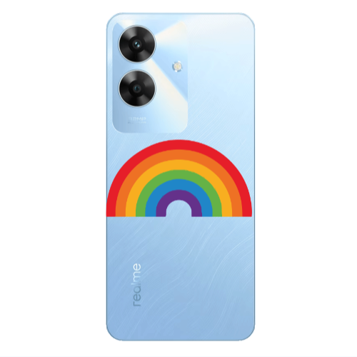 Realme Note 60 Rainbow Mini Transparent Silicone TPU Θήκη