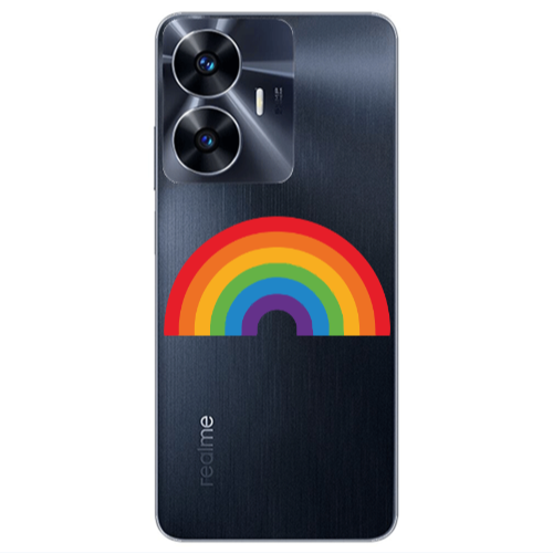 Realme Note 50 Rainbow Mini Transparent Silicone TPU Θήκη