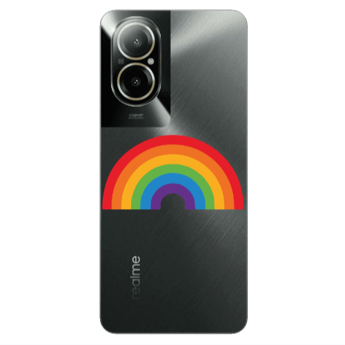 Realme C67 Rainbow Mini Transparent Silicone TPU Θήκη