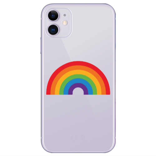 Apple iPhone 11  Rainbow Mini Transparent Silicone TPU Θήκη