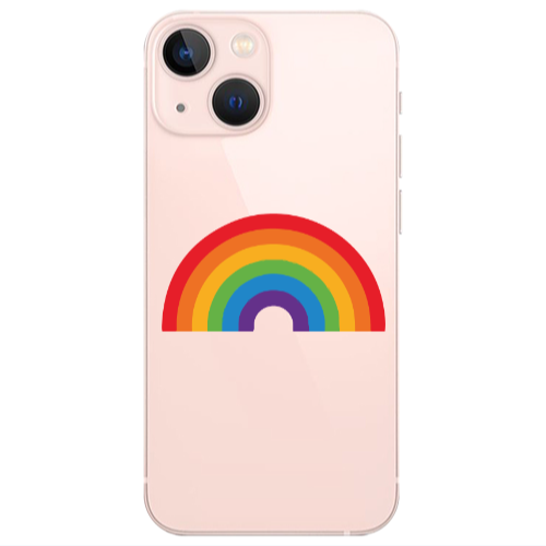 Apple iPhone 13 Rainbow Mini Transparent Silicone TPU Θήκη
