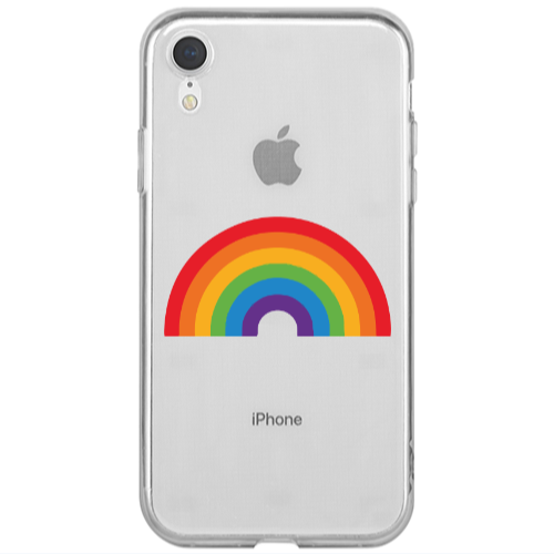 Apple iPhone Xr Rainbow Mini Transparent Silicone TPU Θήκη