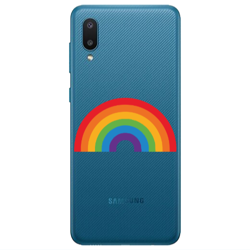 Samsung A02 Rainbow Mini Transparent Silicone TPU Θήκη