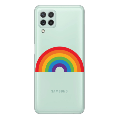 Samsung A22 4G Rainbow Mini Transparent Silicone TPU Θήκη