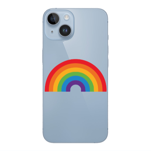 Apple iPhone 14  Rainbow Mini Transparent Silicone TPU Θήκη
