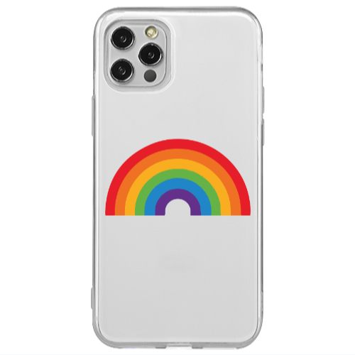 Apple iPhone 12 Pro Rainbow Mini Transparent Silicone TPU Θήκη