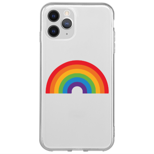 Apple iPhone 12 Pro Max Rainbow Mini Transparent Silicone TPU Θήκη