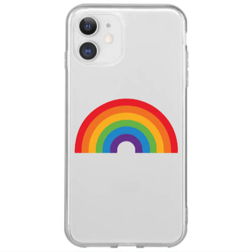 Apple iPhone 12 Mini Rainbow Mini Transparent Silicone TPU Θήκη