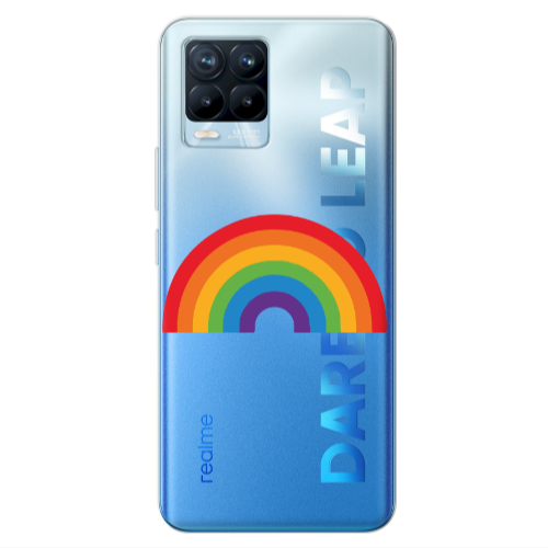 Realme 8 Pro Rainbow Mini Transparent Silicone TPU Θήκη