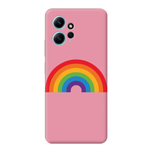 Xiaomi Redmi Note 12 4G Rainbow Mini Pink Colored Silicone TPU Θήκη