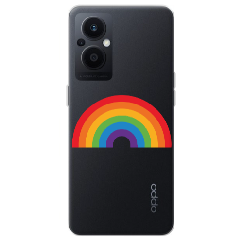Oppo Reno 7 Lite Rainbow Mini Transparent Silicone TPU Θήκη