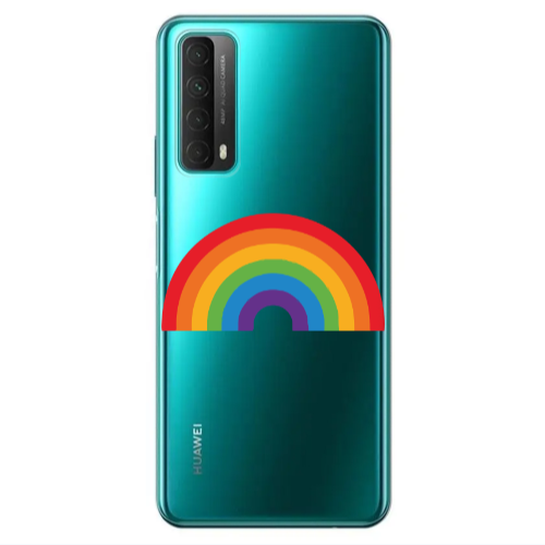 Huawei P Smart 2021 Rainbow Mini Transparent Silicone TPU Θήκη