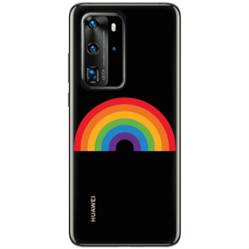 Huawei P40 Pro Rainbow Mini Transparent Silicone TPU Θήκη