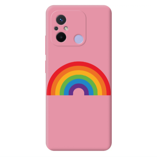 Xiaomi Redmi 12C Rainbow Mini Pink Colored Silicone TPU Θήκη