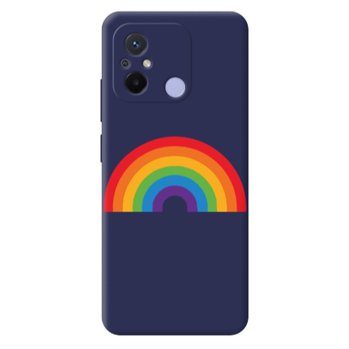 Xiaomi Redmi 12C Rainbow Mini Dark blue Colored Silicone TPU Θήκη
