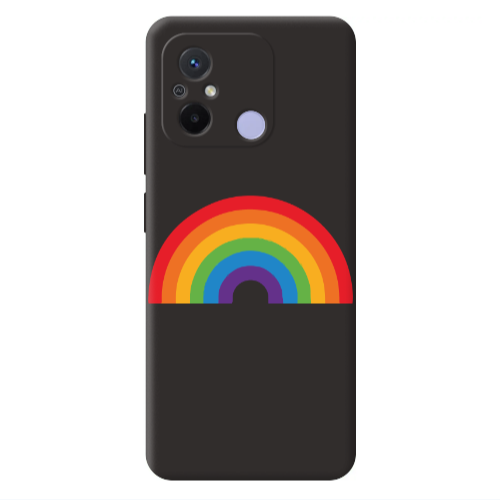 Xiaomi Redmi 12C Rainbow Mini Black Colored Silicone TPU Θήκη