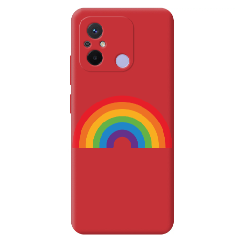 Xiaomi Redmi 12C Rainbow Mini Red Colored Silicone TPU Θήκη