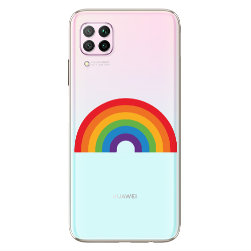 Huawei P40 Lite Rainbow Mini Transparent Silicone TPU Θήκη