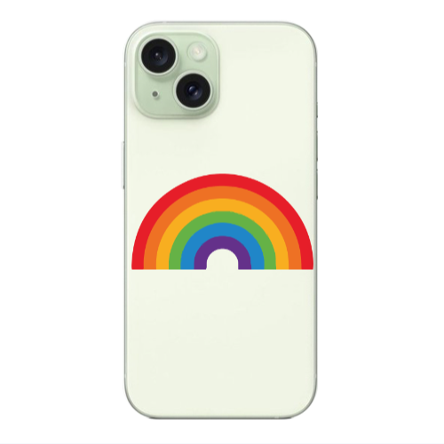 Apple iPhone 15 Rainbow Mini Transparent Silicone TPU Θήκη