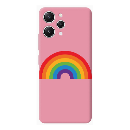 Xiaomi Redmi 12 Rainbow Mini Pink Colored Silicone TPU Θήκη