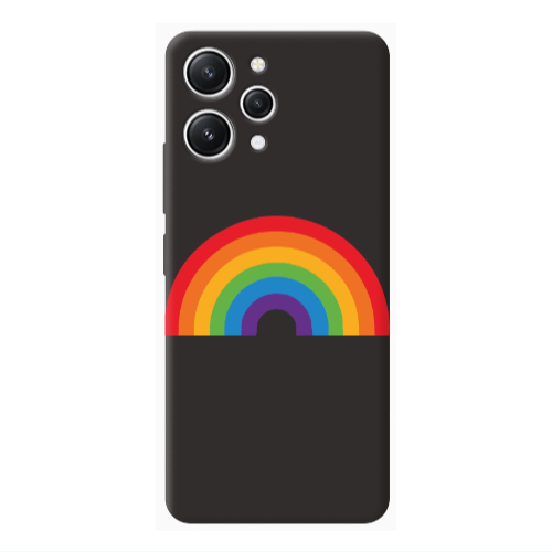 Xiaomi Redmi 12 Rainbow Mini Black Colored Silicone TPU Θήκη